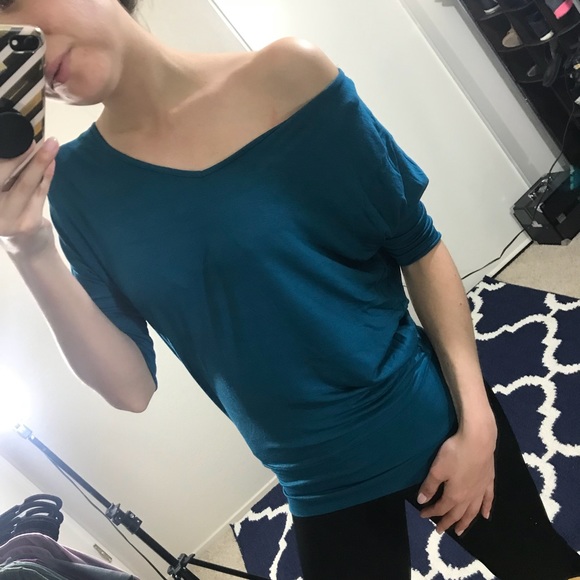 Tops - Teal 3/4 Sleeve Dolman Top